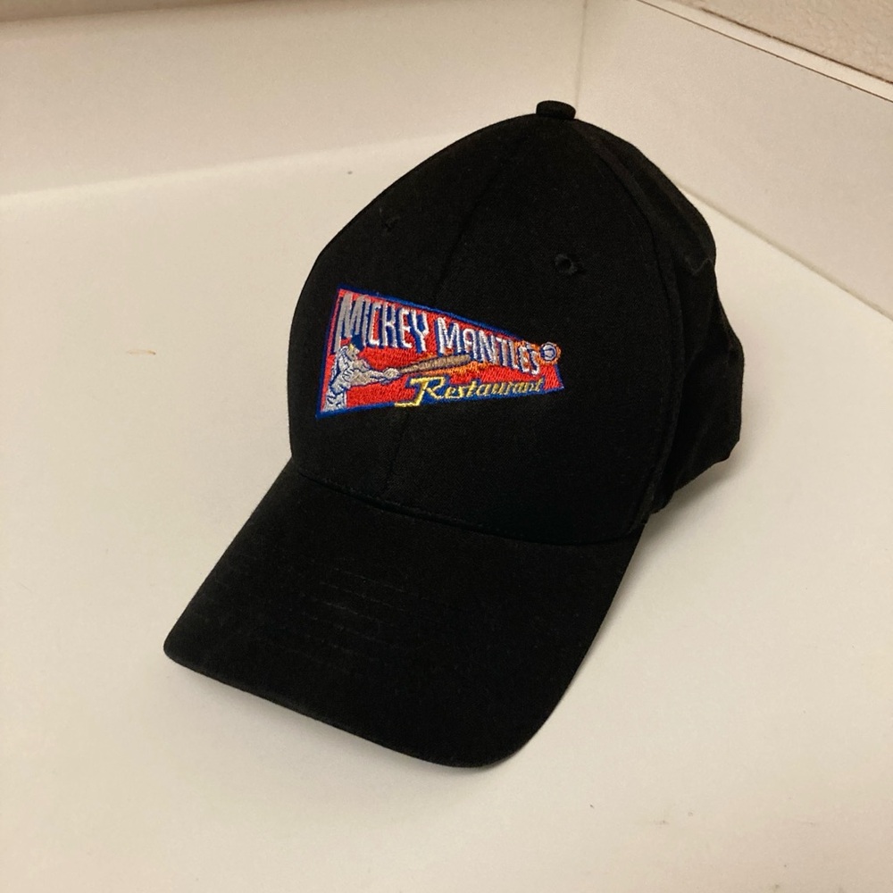 Rare Mickey Mantle’s Restaurant Adult Sz L/XL Hat Cap Stitched Black #7